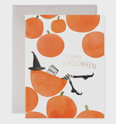 Pumpkin Witch Card E. Frances