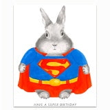 Have A Super Birthday Bunny Card