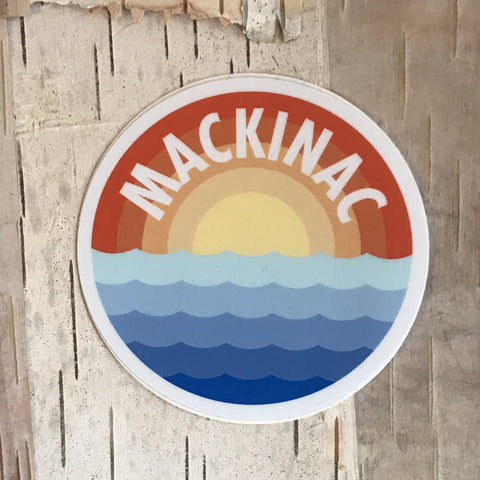 Mackinac Sun and Water Horizon Sticker