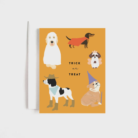Trick Or Treat Dogs Card