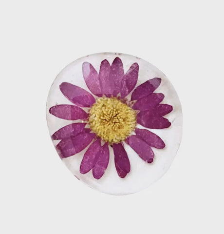 Dark Purple Flower Magnet