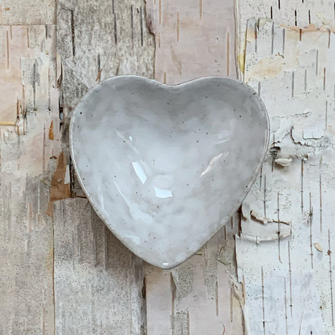 Stoneware Heart Dish