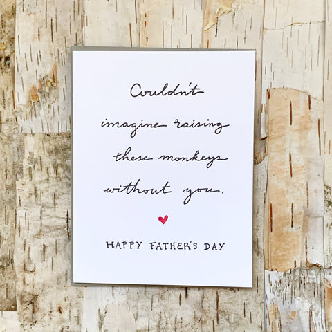 Raising Monkeys Father's Day Card