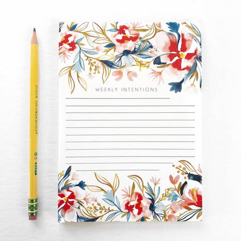 Watercolor Floral Weekly Intentions