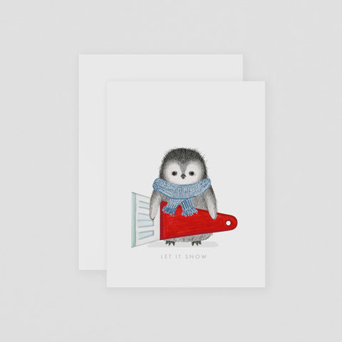 Let It Snow Penguin Card